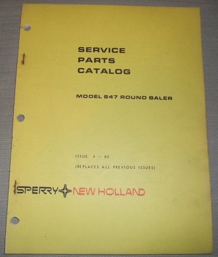Sperry new holland 847 manuel - sperry,