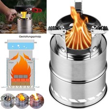 Poêle à carburateur à bois four hobo coupe-vent extérieur en acier inoxydable réchaud de camping