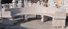 Banc en marbre sculpté à la