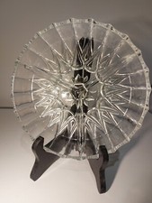 Plat à compartiments crudité ou gâteaux apéritif Verr/cristal vintage Car11