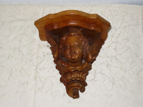 Figurine bois putte putto - en,