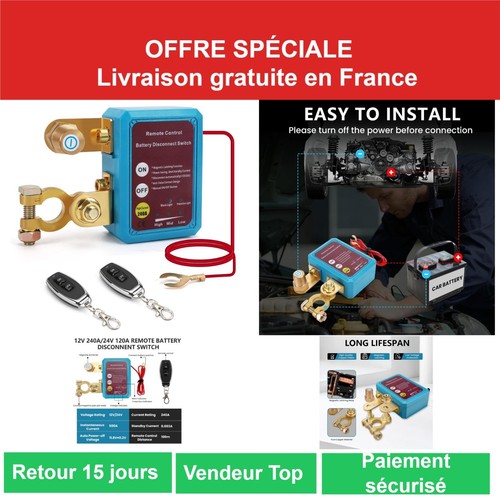 Coupe circuit batterie 12v - circuit,