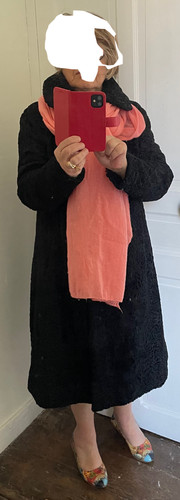Manteau astrakan noir - manteau,