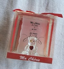 Sujet ourson en cristal pour