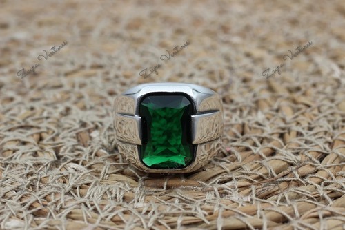 Bague solitaire émeraude - solitaire,