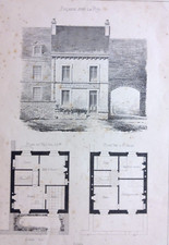 Grande planche (45x30) ARCHITECTURE Bureau Post. et Tel. à SACQUENAY (Côte d'or)