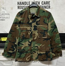 GENUINE USMC WOODLAND SHIRT COAT RIPSTOP COTTON EX COND !!!! SMALL REGULAR