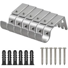 6 Pcs Ensemble de Supports de Tringle à Rideaux Support Mural Réglable Tringl...