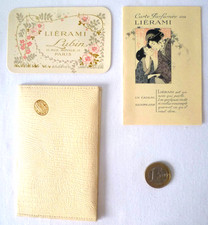 ANCIEN PORTE CARTES PUB PARFUM LUBIN + 2 CARTES PARFUMÉES LIÈRAMI