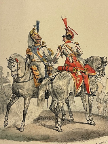 Estampe trompettes armée