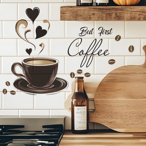 Autocollant mural tasse - , à