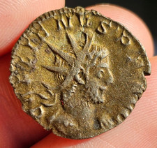 Monnaie romaine antoninien de gallien revers au temple