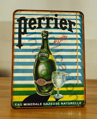 Plaque métal perrier - métal, store