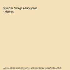 Grimoire Vierge à l'ancienne