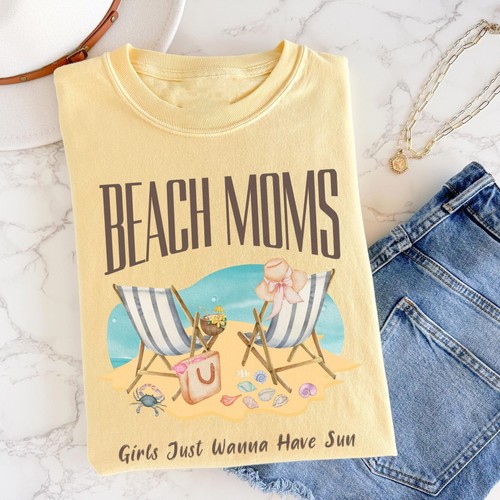 Beach moms club shirt - moms,