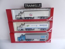 HERPA 1:87 / 3 CAMIONS US TYPE AMERICAIN AVEC LEUR REMORQUE