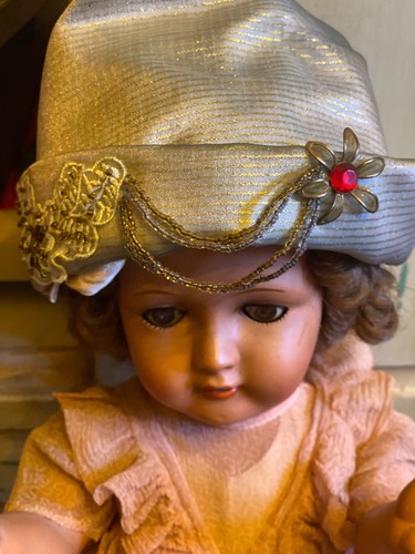 Chapeau pour poupée ancienne - chapeau,