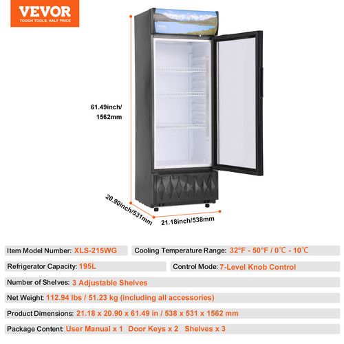 Vevor réfrigerateur - vevor, À