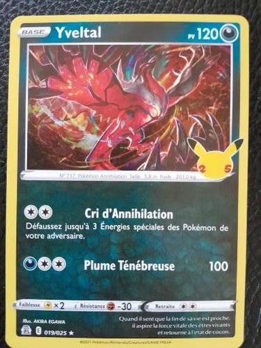 Carte pokémon holo yveltal - holo,