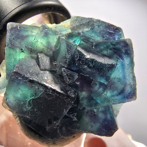 Spécimen cube fluorite - de,