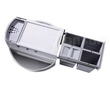 Hailo 4x 8 L Poubelle de cuisine encastrable Déchets sorter rondo 3647-14 argent