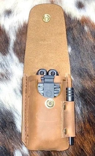 Leather multitool sheath - leather,