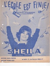SHEILA PARTITION L'ÉCOLE EST