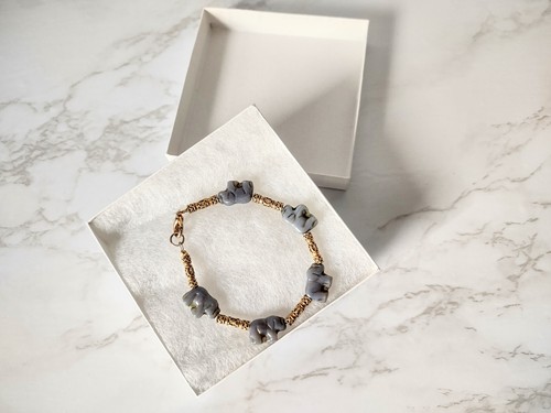 Elephant charm beaded - ,