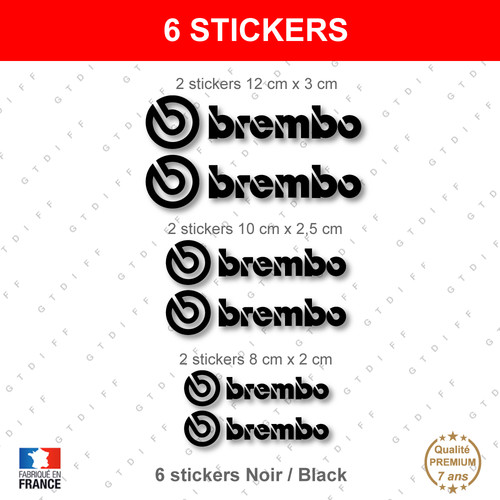 Stickers brembo noir - noir, 6