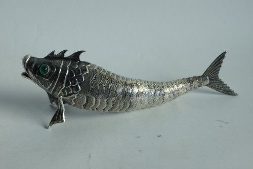 Poisson articulé argent