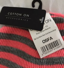 Cotton On Ruby Stripe Beanie