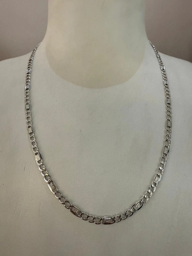 Collier blanc 18k massif - collier,