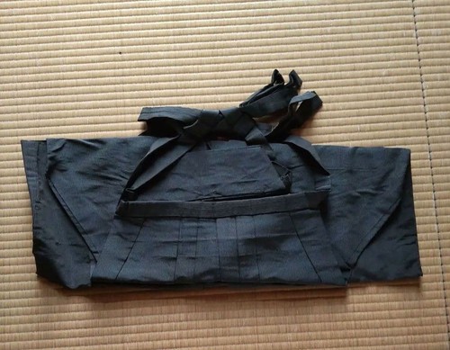 Hakama japonais rayé longueur