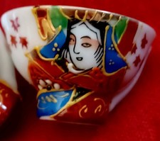 Ensemble de 6 tasses à Saké Satsuma  Japon Vintage 