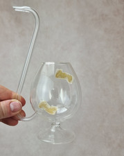 Pipe à Cognac Verre Soufflé – Verrerie G.F.P. Artisanale Liqueur Paille