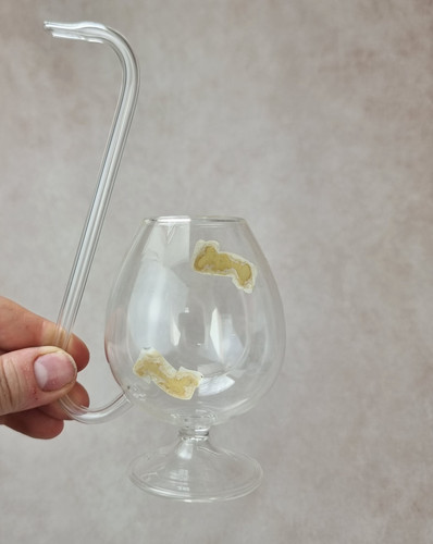 Pipe cognac verre soufflé - pipe,