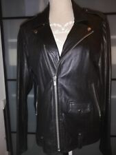 BLOUSON PERFECTO BIKER EN CUIR D AGNEAU NEUF THE KOOPLES TAILLE M COULEUR NOIRE