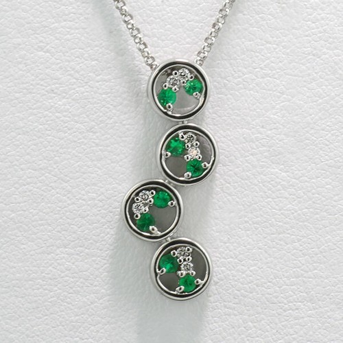 émeraude brillant pendentif - brillant,