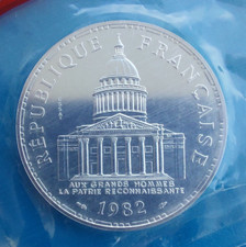 ESSAI 100 francs Panthéon argent 1982 , dans son sachet scellé d'origine