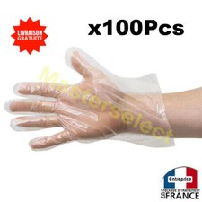 LOT DE 100 GANTS SACHET PLASTIQUE JETABLE POUR CUISINE JARDIN -PAS CHER-