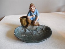 ANCIEN PYROGENE SOUVENIR DE BORD DE MER EN TERRE CUITE DE L'ILE ADAM