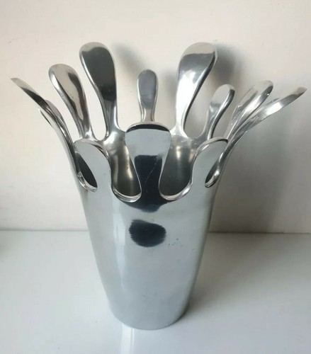 Vase metal aluminium brossé - metal,