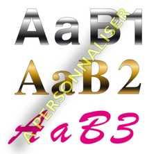 Chiffres lettres adhésifs