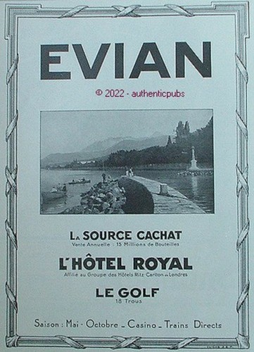 Publicite evian hotel royal - publicite,