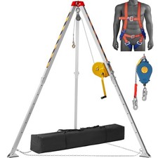 VEVOR Kit trépied pour espace confiné sauvetage antichute 1,34-2,15 m 816,4 kg