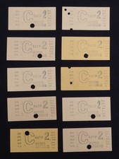 10 anciens ticket Paris Métro