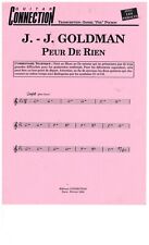 Partition GOLDMAN " Peur De rien " Guitares Solfège/Tabs  et Paroles