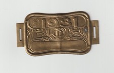 Plaque taxe fiscale de vélo - Année 1931