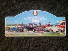 PLAQUE DE RALLYE PLASTIQUE JOURNÉE NATIONALE DES VÉHICULES D'ÉPOQUE 2024
