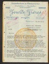 BORDEAUX (33) USINE de CHAUSSURES PANTOUFLES SANDALETTES "JOURDE Freres" en 1932